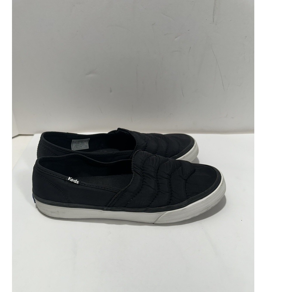 Keds Womens Softerra Quilted Puffer Slip On Sneakers Black WF66595 Size 8‎
